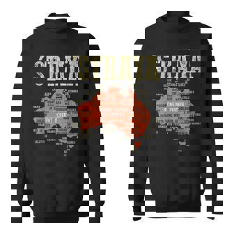 Australia Aussie Day Straya Map G'day Mate Outback Sweatshirt - Thegiftio UK