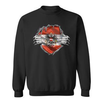 Austria Flag Superhero Austria Sweatshirt - Geschenkecke