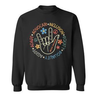 Autism Accept Adapt Advocate Inclusion Autism Awareness Sweatshirt | Seseable UK
