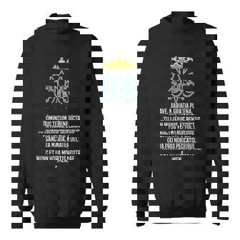 Ave Maria Prayer Latin Mass Hail Mary Full Of Grace Sweatshirt - Monsterry