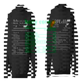 Baby Corn Nutrition Facts Thanksgiving Christmas Food Facts Tank Top Sweatshirt - Monsterry