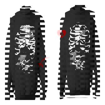 Baby Pregnancy Halloween Skeleton Xray Pirate Boy Pregnant Sweatshirt - Monsterry
