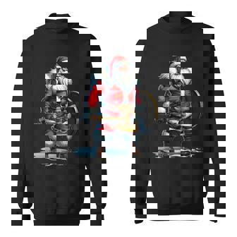 Bad Santa Claus Viking Berserker Look Christmas Sweatshirt | Seseable UK