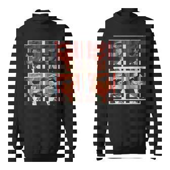 Badass Trump 45 47 Photobooth Icon President Trump Portrait Sweatshirt | Mazezy