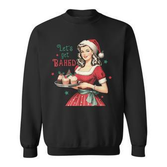 Lets Get Baked Vintage Christmas Baking Sweatshirt - Thegiftio UK
