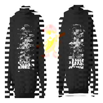 Banana Playing Baseball Fruit Lover Let's Go Banana Sweatshirt - Monsterry