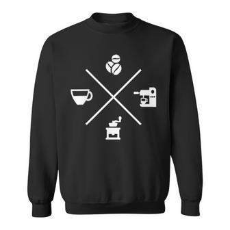 Barista Kaffee Espresso Cappuccino Kaffeemaschine Sweatshirt - Geschenkecke