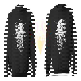 Baseball Drip Boys Ice Cream Cone Drip Baseball Sweatshirt - Monsterry