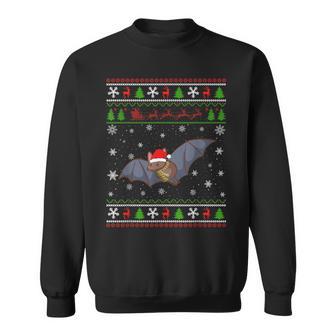 Bat Santa Hat Ugly Christmas Xmas Sweater Pajama Sweatshirt - Thegiftio UK