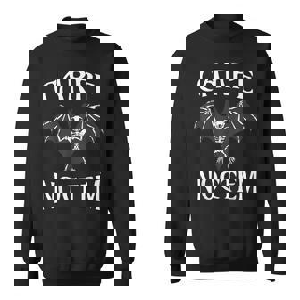 Bat Skull Nu Goth Aesthetic Witchy Style Sweatshirt - Monsterry