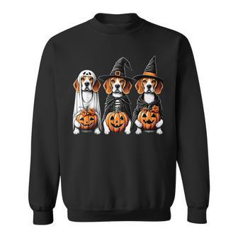 Beagle Ghost Halloween Dog Lovers Sweatshirt - Thegiftio