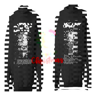 Beary Merry Christmas For Panda Bear Lovers Xmas Sweatshirt - Monsterry