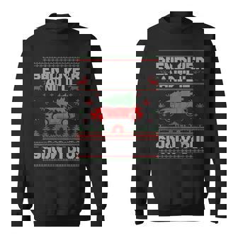 Bend Over And I'll Show You Ugly Christmas Couple Matching Sweatshirt | Seseable CA