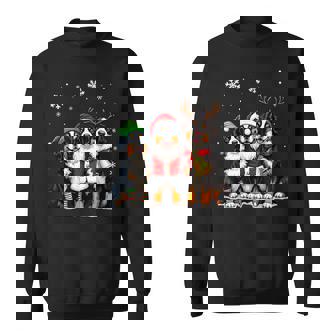 Bernese Mountain Dog Christmas Dogs Santa Reindeer Elf Sweatshirt - Thegiftio UK
