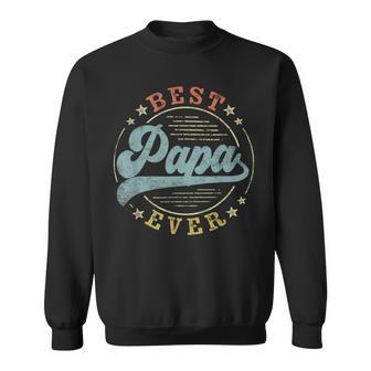Best Papa Ever Father's Day Papa Vintage Emblem Sweatshirt | Seseable UK