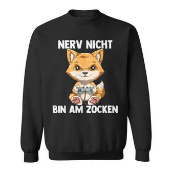 Bin Am Zocken Gaming Fox Sweatshirt - Geschenkecke