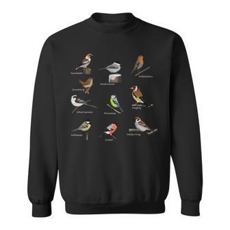 Bird Motif Garden Birds Songbirds Birds Tits Bunnels Sparrow Sweatshirt - Seseable