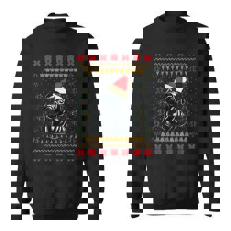 Black Pug Ugly Christmas Sweater Pug Parents Sweatshirt - Thegiftio UK