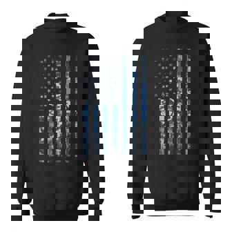 Blue Camo American Flag Usa Tactical Ocean Camouflage Sweatshirt - Thegiftio UK