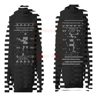 Bodybuilding Ugly Christmas Sweater Weightlifting Gym Xmas Sweatshirt - Seseable