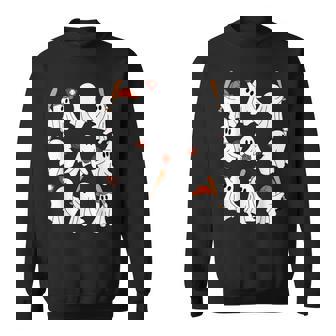 Boo Ghost Halloween Baseball Happy Halloween Baseball Lover Sweatshirt | Seseable UK