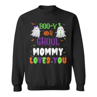 Boo-Y Or Ghoul Mommy Loves You Baby Boo Halloween Gender Sweatshirt - Monsterry