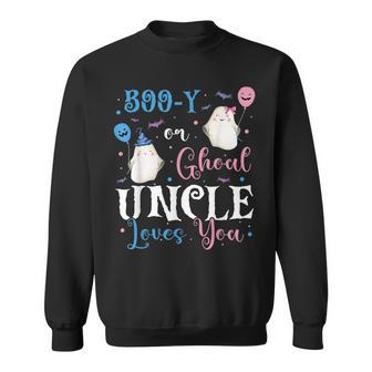 Boo-y Or Ghoul Uncle Loves You Baby Boo Halloween Gender Sweatshirt - Monsterry
