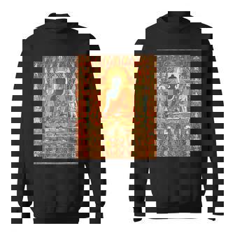 Bouddha Tibétain Peint 14Ème Siècle En Coton Doré Sweater e - Cadeauxyz