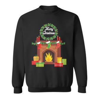 Brick Fireplace Sweater Ugly Christmas Diy Costume Sweatshirt - Thegiftio UK
