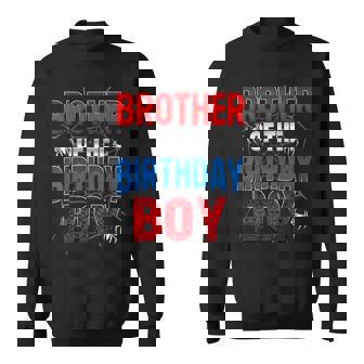 Brother Of The Birthday Boy Matching Family Spider Web Sweatshirt - Thegiftio UK