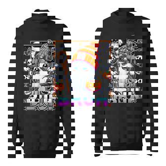 Bruh Cute Ghost Halloween Trick And Treat Candy Sweatshirt | Mazezy