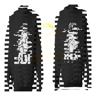 Bruh Ghost Halloween Cute Ghost Trick Or Treat Halloween Sweatshirt - Seseable