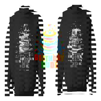 Building Bricks Cake Birthday Dude Master Builder Sweatshirt - Thegiftio