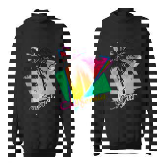 California 80S Summer Palm Trees 80S Beach Sunset Sweatshirt - Monsterry