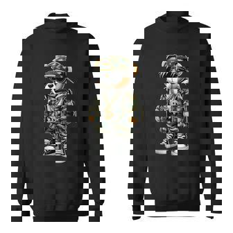 Camo Hip Hop Teddy Bear Camouflage Sweatshirt - Thegiftio UK