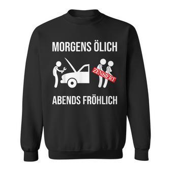 Car Mechanic Mechatronics Ölich Abends Happy Sweatshirt - Seseable