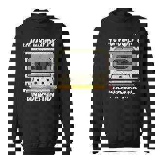 Cassette Tape Pencil Rewind 80S 90S Retro Music Player Sweatshirt - Monsterry
