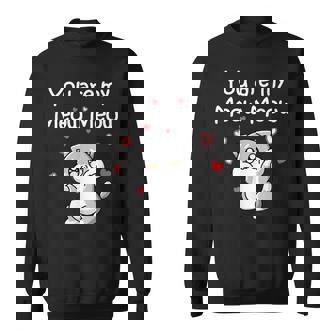 Cat Meow Couples In Love Proof Of Love Valentine's Day Sweatshirt - Monsterry