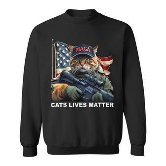 Cats Life Important Trump 2024 Cat Maga Sweatshirt - Geschenkecke