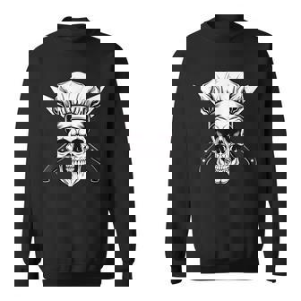 Chef Calavera Con Cuchillos Cráneo Cocinero Cráneo Chef Camisa de entrenamiento - Regaloses