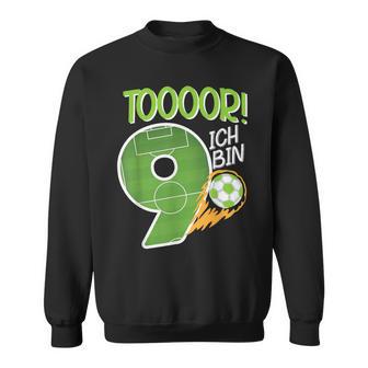 Children's Birthday Ich Bin 9 Jahre Fussball Sweatshirt - Geschenkecke