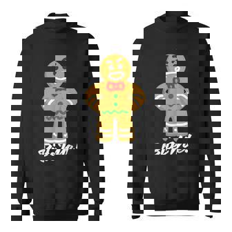 Christmas Gingerbread Man Bite Me X-Mas Sweatshirt - Monsterry