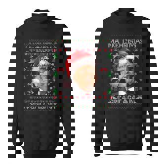 Make Christmas Great Again Trump Santa Hat Xmas Ugly Sweatshirt - Monsterry