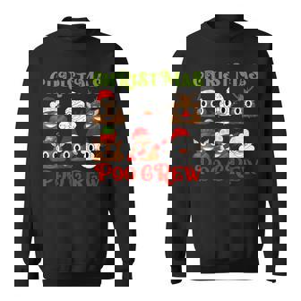 Christmas Poop Crew With Christmas Light Bulbs Holiday Sweatshirt - Monsterry
