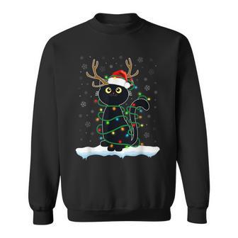 Christmas Pyjamas Reindeer Cat Sweatshirt - Geschenkecke