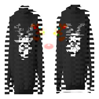 Christmas Reindeer Soccer Ball Sports Lover Sweatshirt - Monsterry