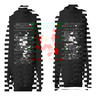 Christmas Santa Claus Tennis Sport Lover Ugly Xmas Sweatshirt - Thegiftio