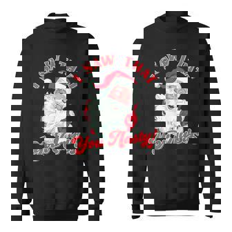 Christmas Santa I Saw That You Nasty Santa Claus Xmas Sweatshirt | Seseable CA