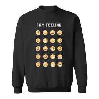 Collection Of Many Emoticon Cute Hilarious Faces Sweatshirt - Thegiftio UK