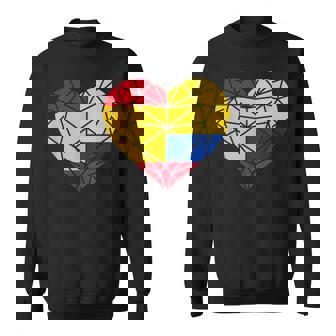 Colombia España Bandera Amistad Hermandad Corazón Poligonal Camisa de entrenamiento - Regaloses